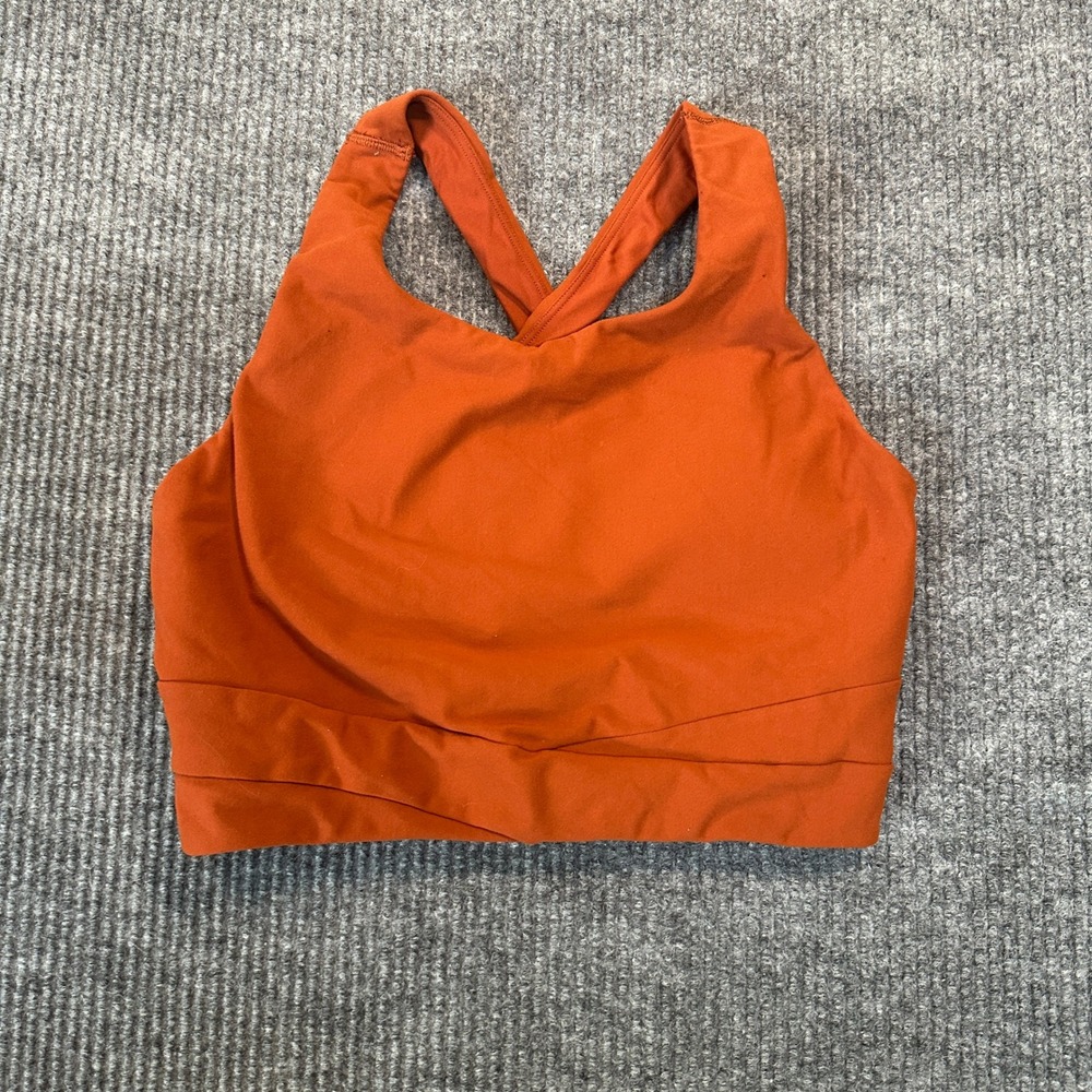 Calia Womens Crossback Sports Bra Large Burnt Orange Athletic Stretch